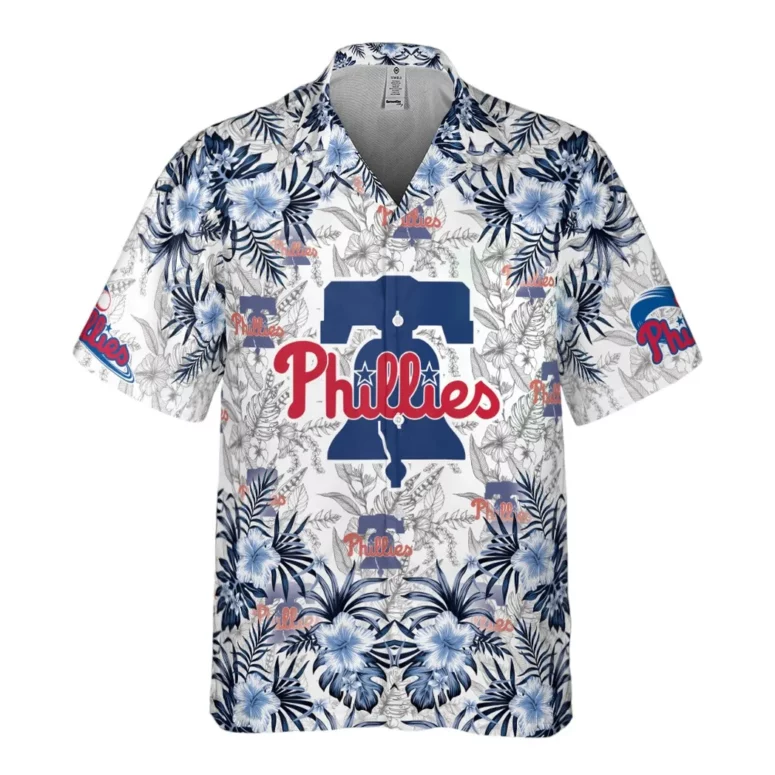 Philadelphia Phillies Liberty Bell Floral Hawaiian Shirt