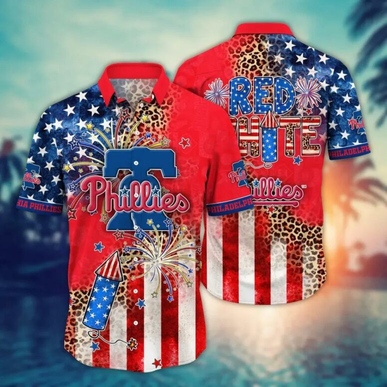 Philadelphia Phillies Patriotic Celebration Hawaiian Shirt