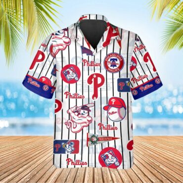 Philadelphia Phillies Pinstripe Fanatic Hawaiian Shirt