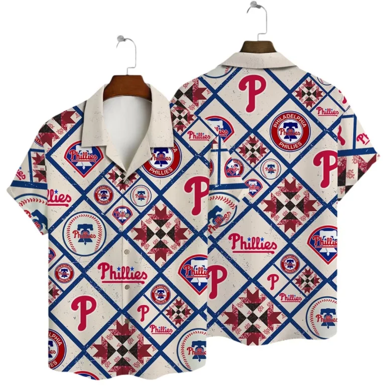 Philadelphia Phillies Quilt Patch Hawaiian Shirt