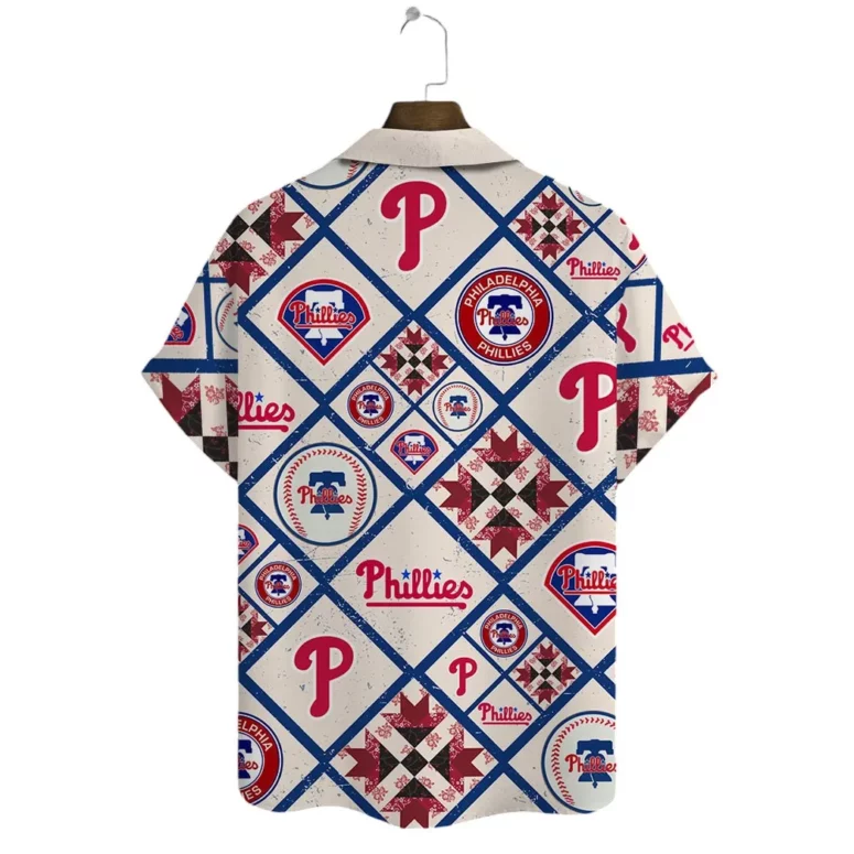 Philadelphia Phillies Quilt Patch Hawaiian Shirt