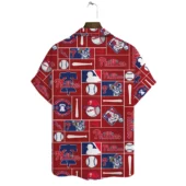 Philadelphia Phillies Retro Baseball Patchwork Hawaiian Shirt Back - TeeAloha