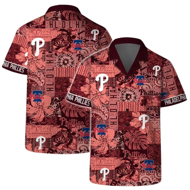 Philadelphia Phillies Retro Patch Hawaiian Shirt