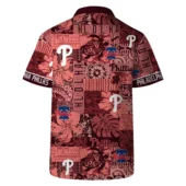 Philadelphia Phillies Retro Patch Hawaiian Shirt Back - TeeAloha