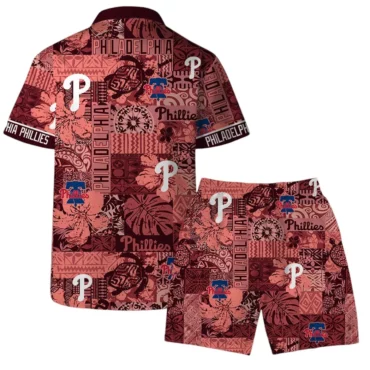 Philadelphia Phillies Retro Patch Hawaiian Shirt