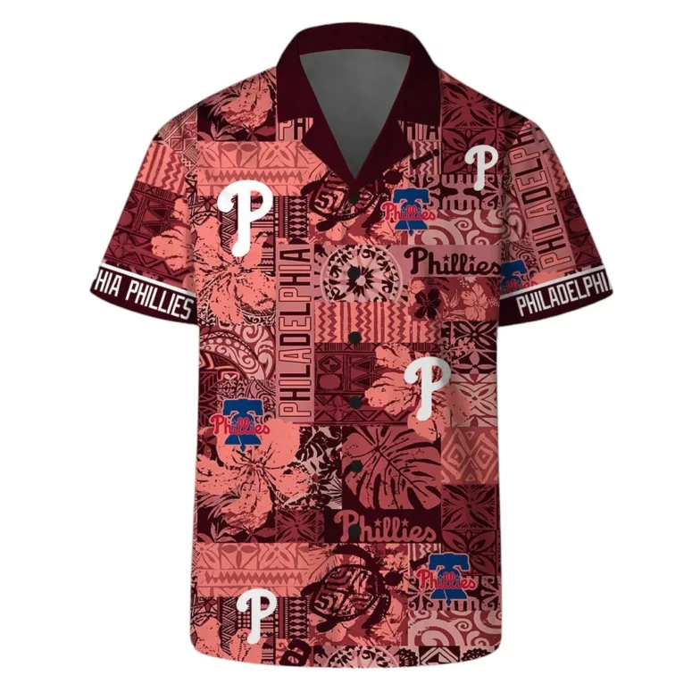 Philadelphia Phillies Retro Patch Hawaiian Shirt