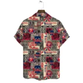 Philadelphia Phillies Retro Patchwork Hawaiian Shirt Back - TeeAloha