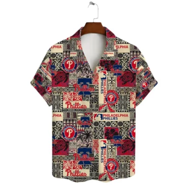 Philadelphia Phillies Retro Patchwork Hawaiian Shirt