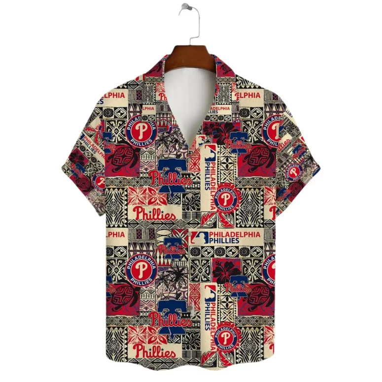 Philadelphia Phillies Retro Patchwork Hawaiian Shirt