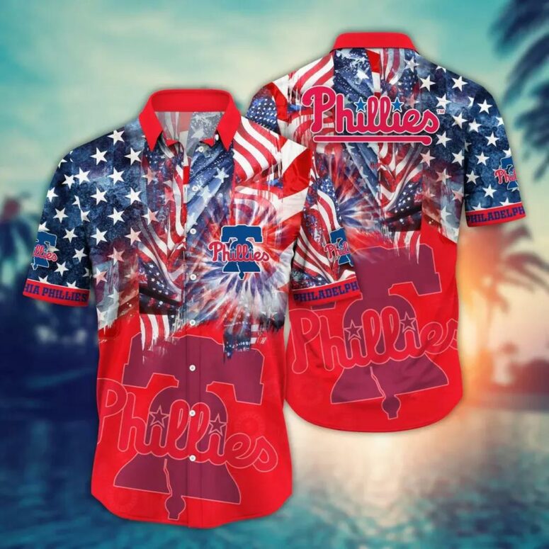 Philadelphia Phillies Stars and Fireworks Celebration Hawaiian Shirt