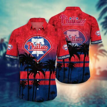 Philadelphia Phillies Sunset Palms Hawaiian Shirt