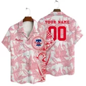 Philadelphia Phillies Tribal Pattern Custom Hawaiian Shirt - TeeAloha