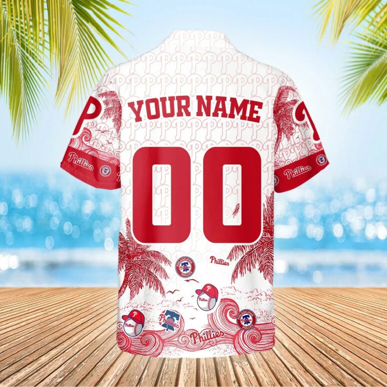 Philadelphia Phillies Tropical Logo Hawaiian Shirt