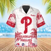 Philadelphia Phillies Tropical Logo Hawaiian Shirt Front - TeeAloha