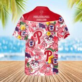 Philadelphia Phillies Tropical Vibes Hawaiian Shirt Back - TeeAloha