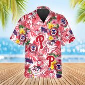 Philadelphia Phillies Tropical Vibes Hawaiian Shirt Front - TeeAloha