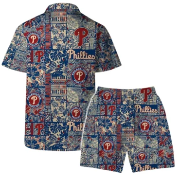 Philadelphia Phillies Vintage Floral Pattern Hawaiian Shirt