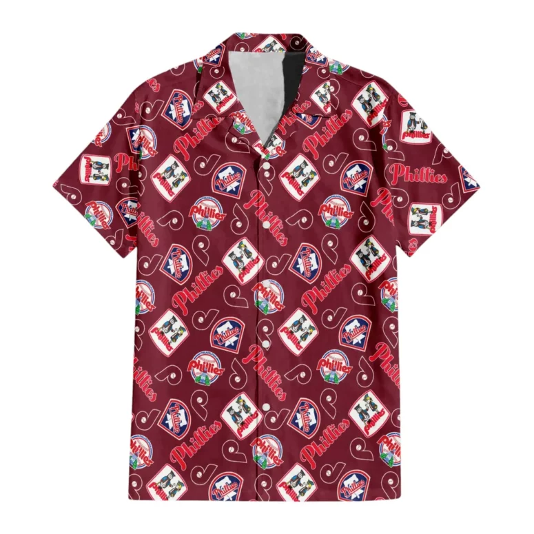 Philadelphia Phillies Vintage Patch Hawaiian Shirt