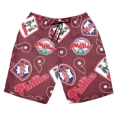 Philadelphia Phillies Vintage Patch Hawaiian Short Front - TeeAloha