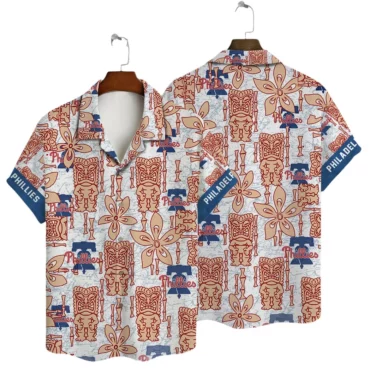 Philadelphia Phillies Vintage Tiki Hawaiian Shirt