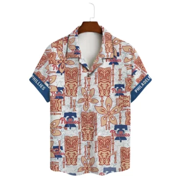 Philadelphia Phillies Vintage Tiki Hawaiian Shirt