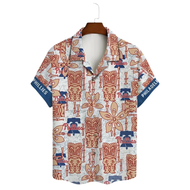 Philadelphia Phillies Vintage Tiki Hawaiian Shirt