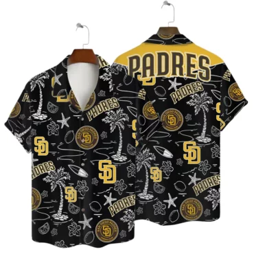 San Diego Padres Coastal Icons Hawaiian Shirt