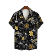 San Diego Padres Coastal Icons Hawaiian Shirt Front - TeeAloha