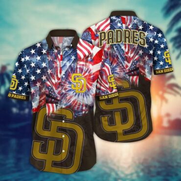 San Diego Padres Fireworks Freedom Hawaiian Shirt