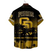 San Diego Padres Golden Palms Hawaiian Shirt Back - TeeAloha