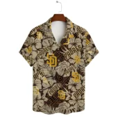 San Diego Padres Island Heritage Hawaiian Shirt Front - TeeAloha