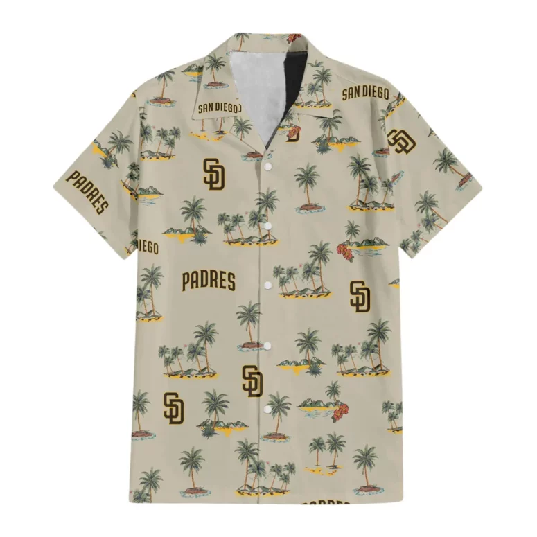 San Diego Padres Island Palms Hawaiian Shirt