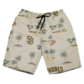 San Diego Padres Island Palms Hawaiian Short Front - TeeAloha