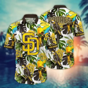 San Diego Padres Jungle Parrot Hawaiian Shirt