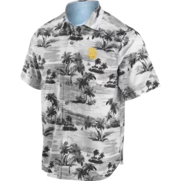 San Diego Padres Monochrome Tropics Hawaiian Shirt