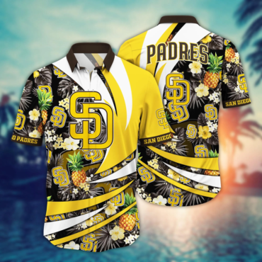 San Diego Padres Pineapple Wave Hawaiian Shirt