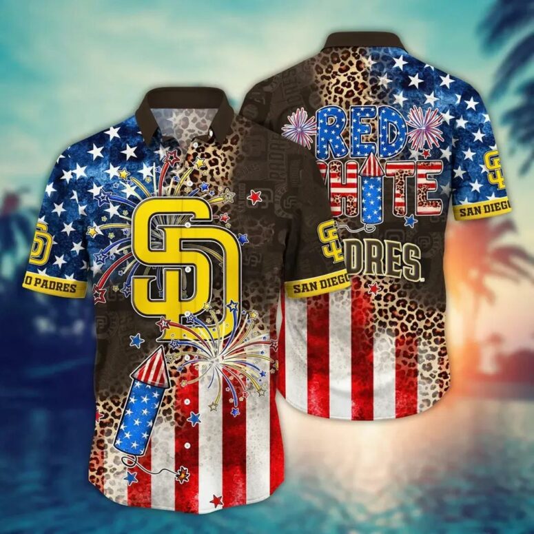 San Diego Padres Red, White & Wild Hawaiian Shirt