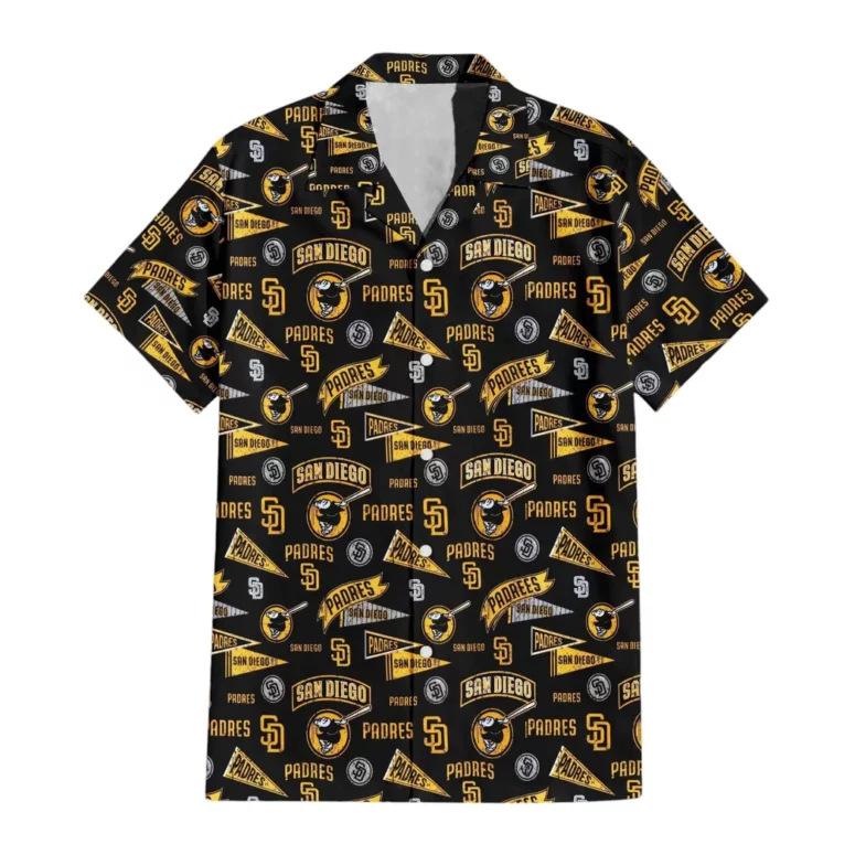 San Diego Padres Retro Banner Hawaiian Shirt