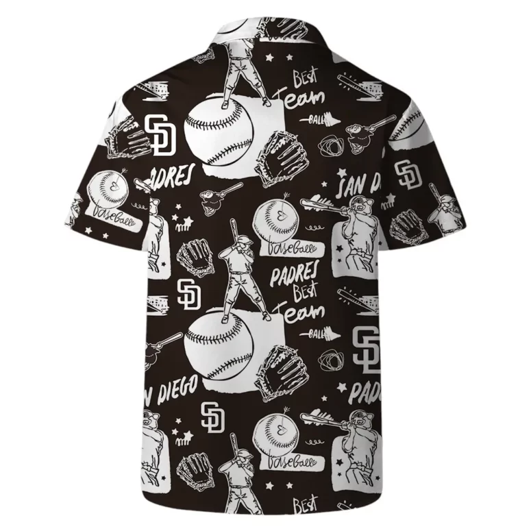 San Diego Padres Sketch Play Hawaiian Shirt