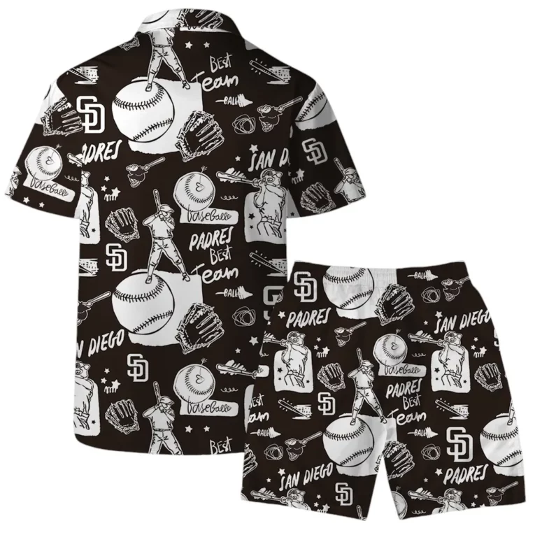 San Diego Padres Sketch Play Hawaiian Shirt