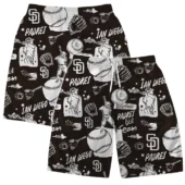 San Diego Padres Sketch Play Hawaiian Short - TeeAloha