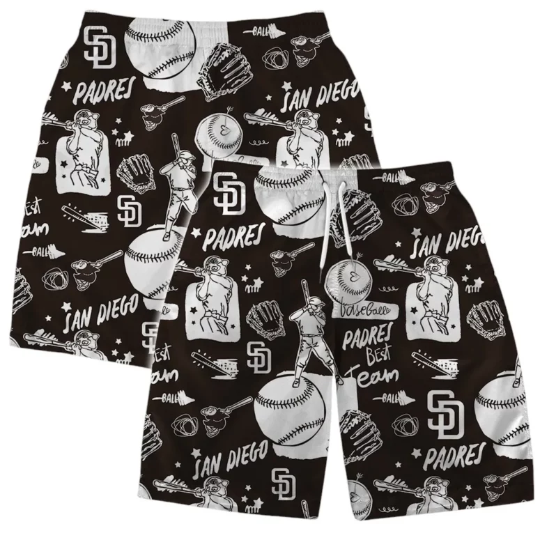 San Diego Padres Sketch Play Hawaiian Shirt