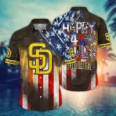 San Diego Padres Stars & Stripes Celebration Hawaiian Shirt