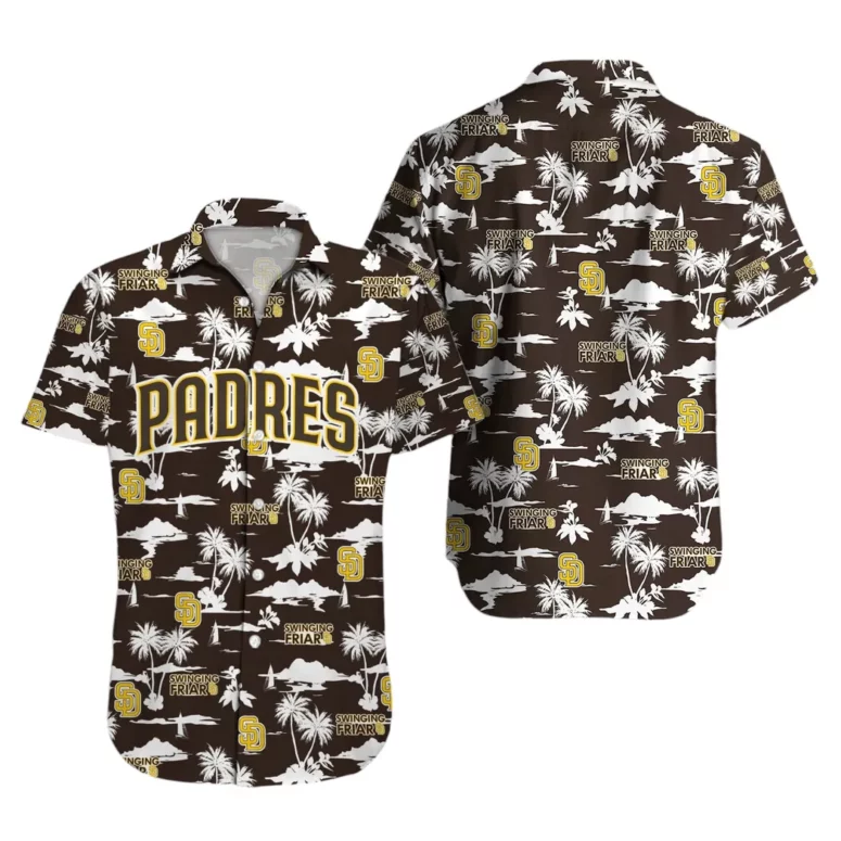 San Diego Padres Sunset Palms Hawaiian Shirt