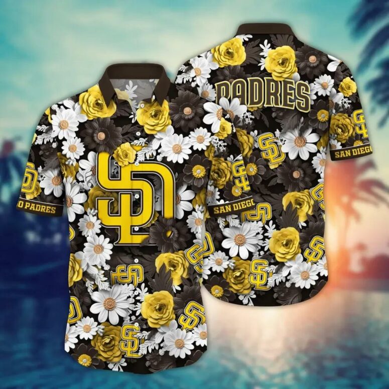 San Diego Padres Sunshine Blooms Hawaiian Shirt