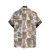 San Diego Padres Tiki Tropics Hawaiian Shirt Back - TeeAloha