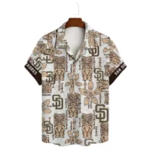 San Diego Padres Tiki Tropics Hawaiian Shirt Front - TeeAloha