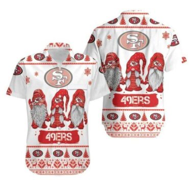 San Francisco 49ers Gnome Holiday Hawaiian Shirt