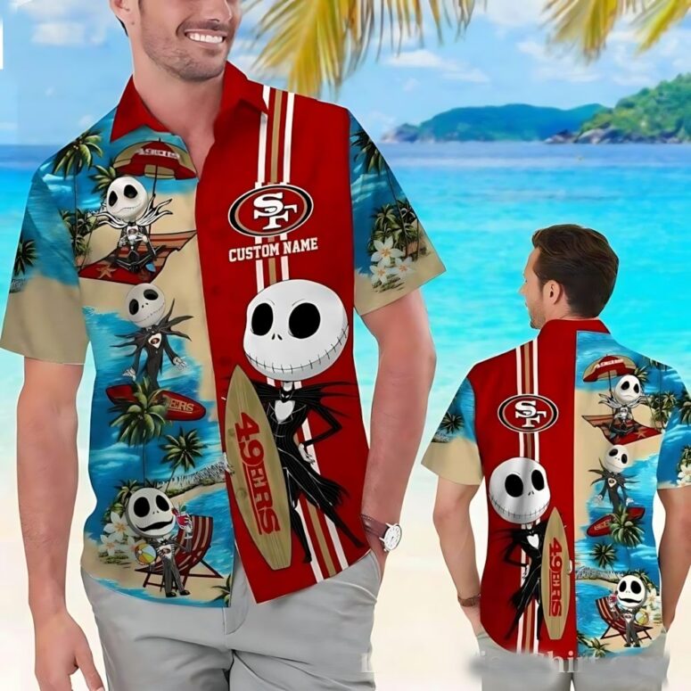 San Francisco 49ers Jack Skellington Custom Hawaiian Shirt