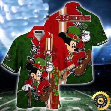 San Francisco 49ers Mickey’s Shamrock Shenanigans Hawaiian Shirt